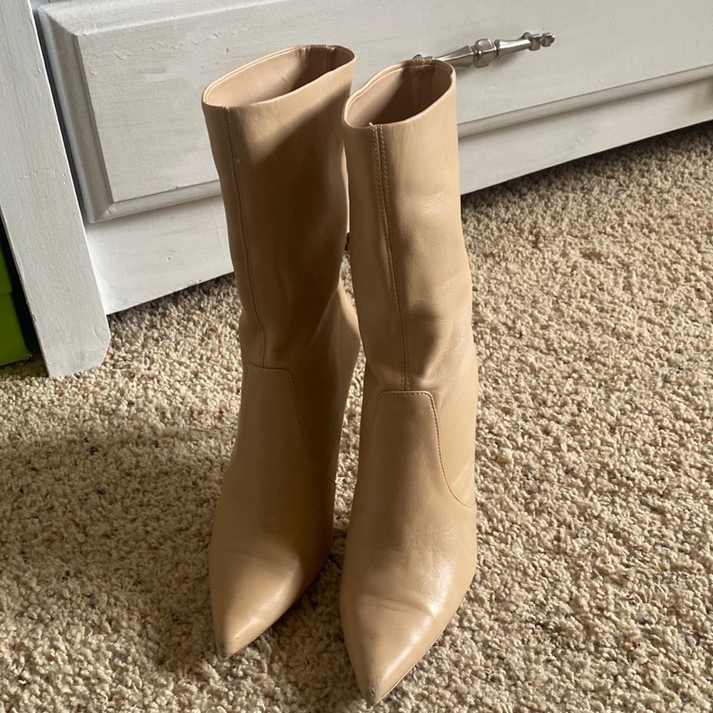 Zara Leather Heeled Boots